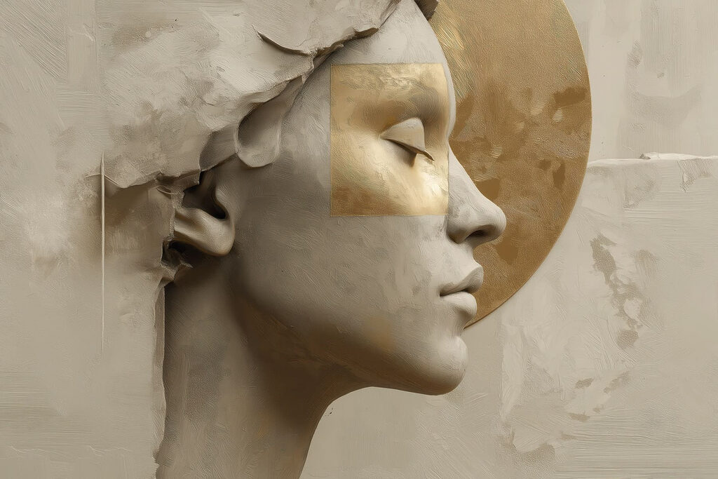 Mulher de perfil — design completo