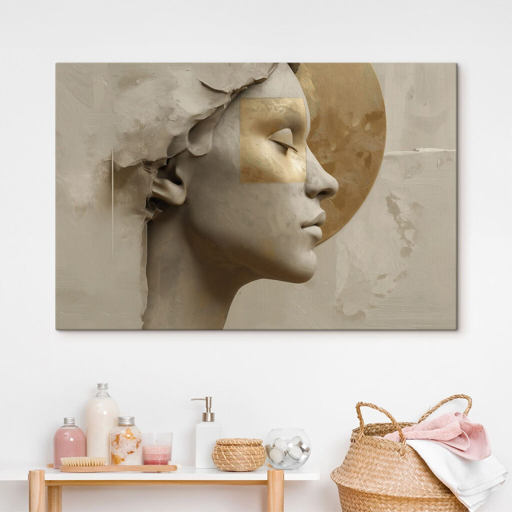 Mulher de perfil — interior 1