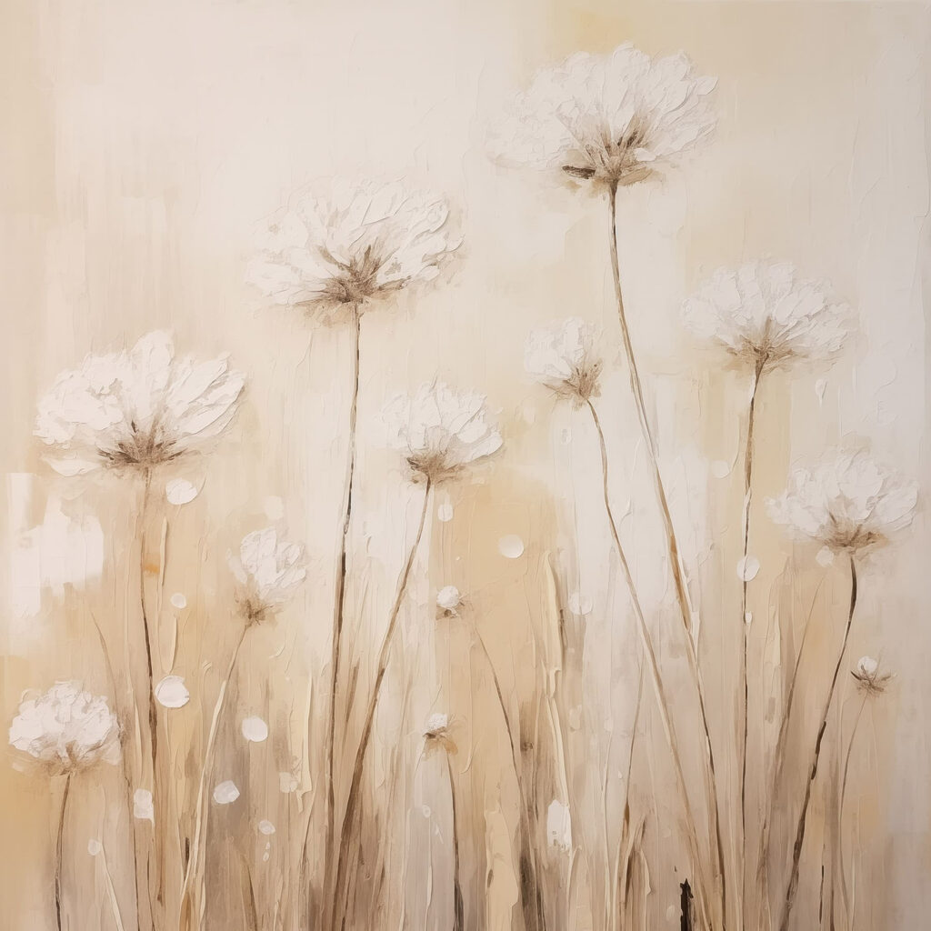 Flores finas em pêssego — design completo