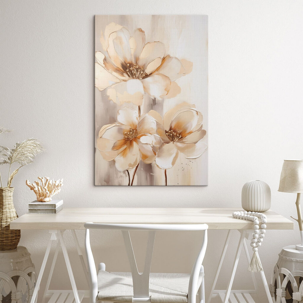 Três flores em dourado — interior 1