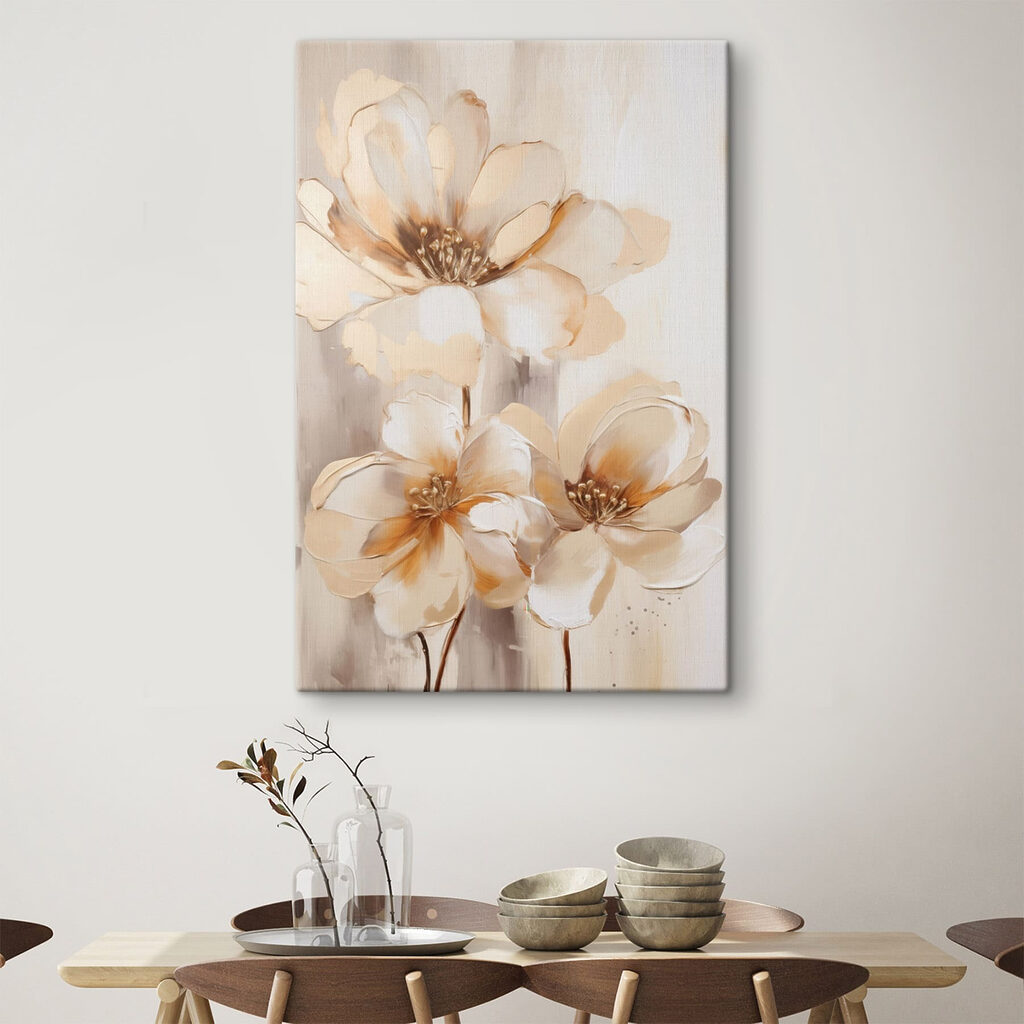 Três flores em dourado — interior 2