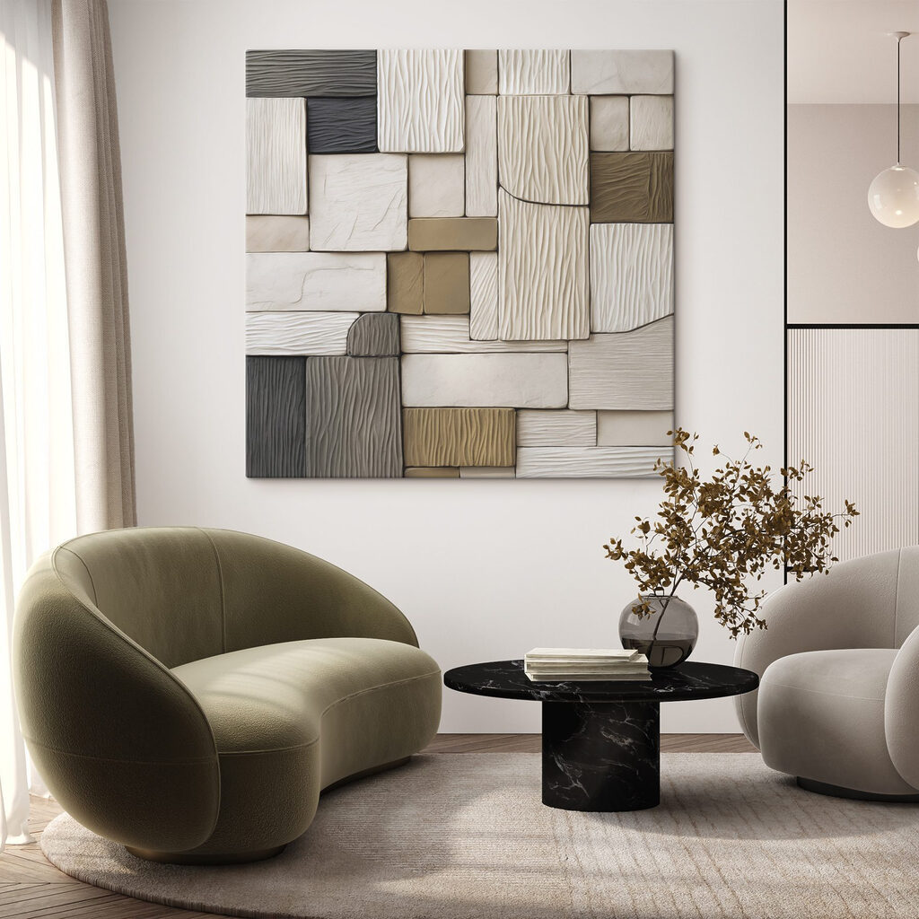 Blocos quadrados com estrias — interior 1