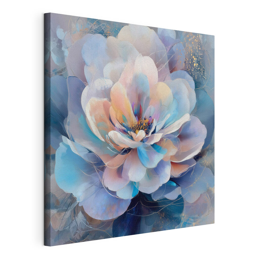 Flor pastel em azul — vista do produto