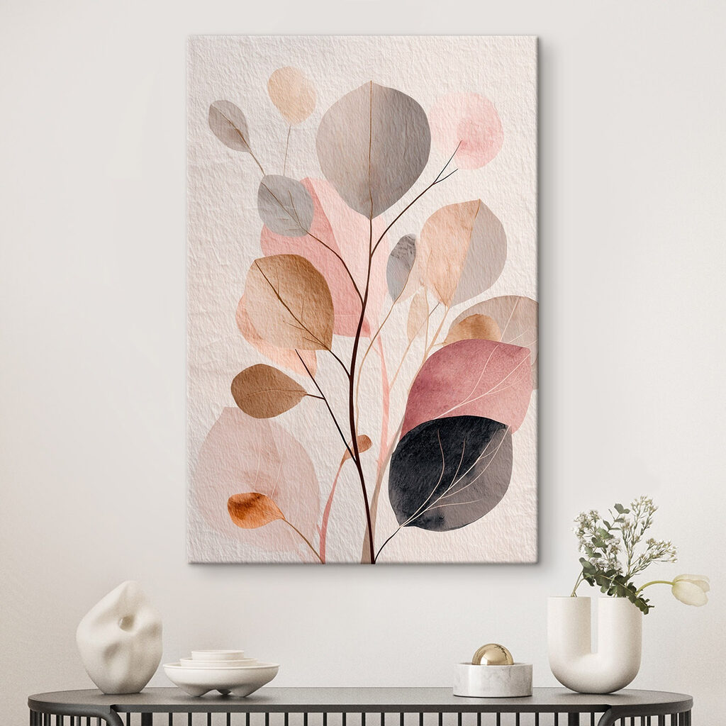 Folhas redondas em pastel — interior 1