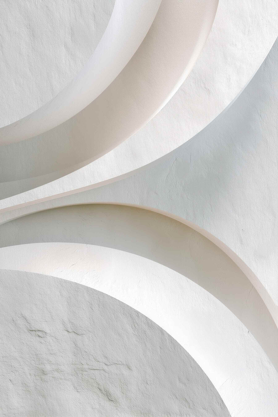 Arcos brancos com sombra — design completo