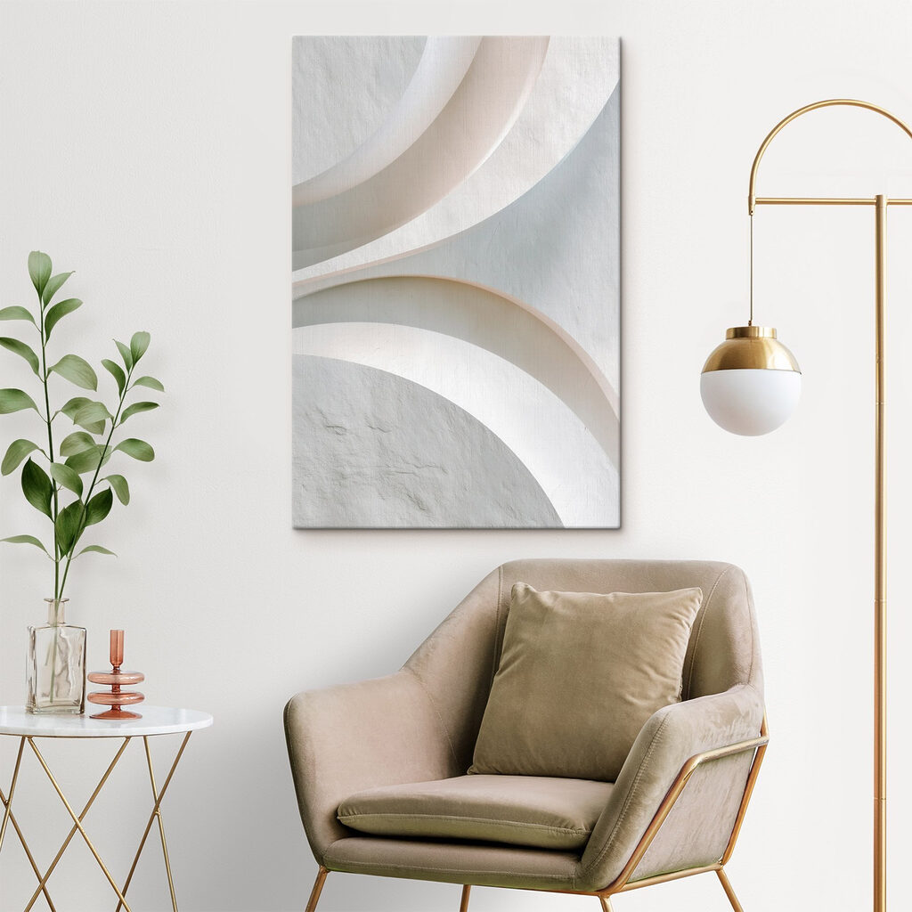 Arcos brancos com sombra — interior 1
