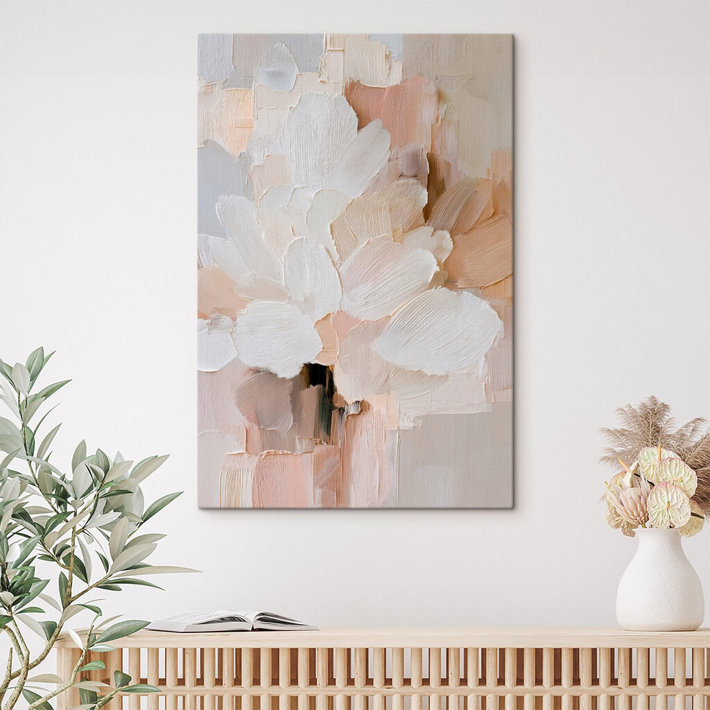 Flor pálida em pêssego — interior 1