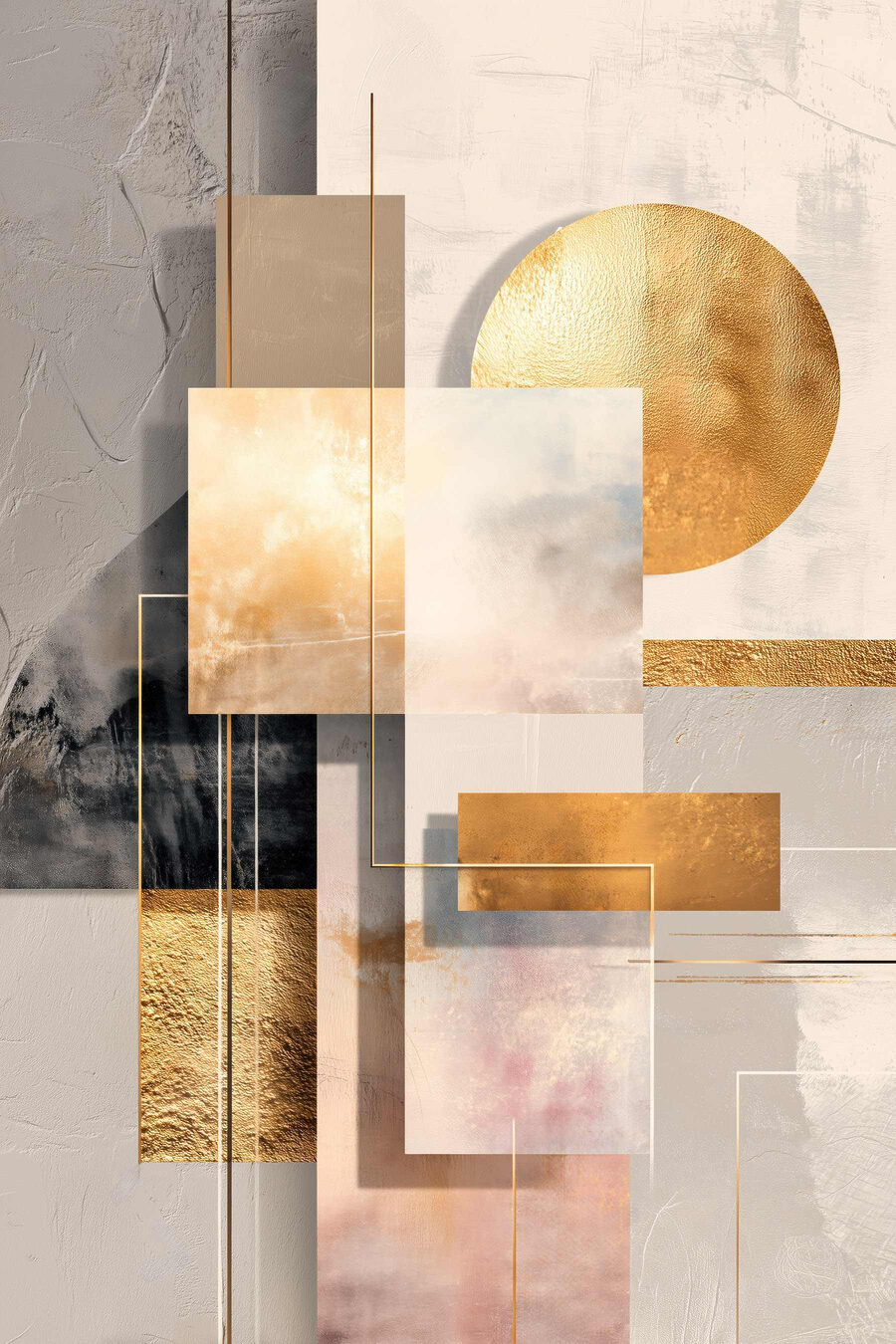 Lua dourada em pastel — design completo