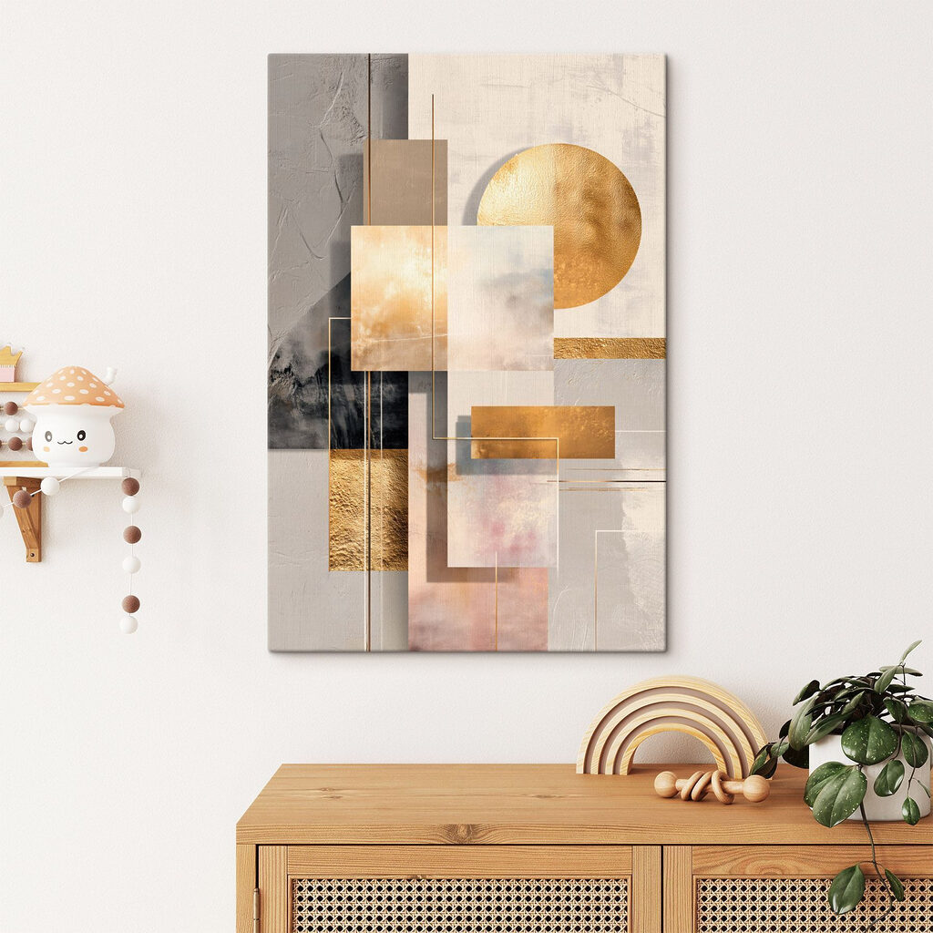 Lua dourada em pastel — interior 2