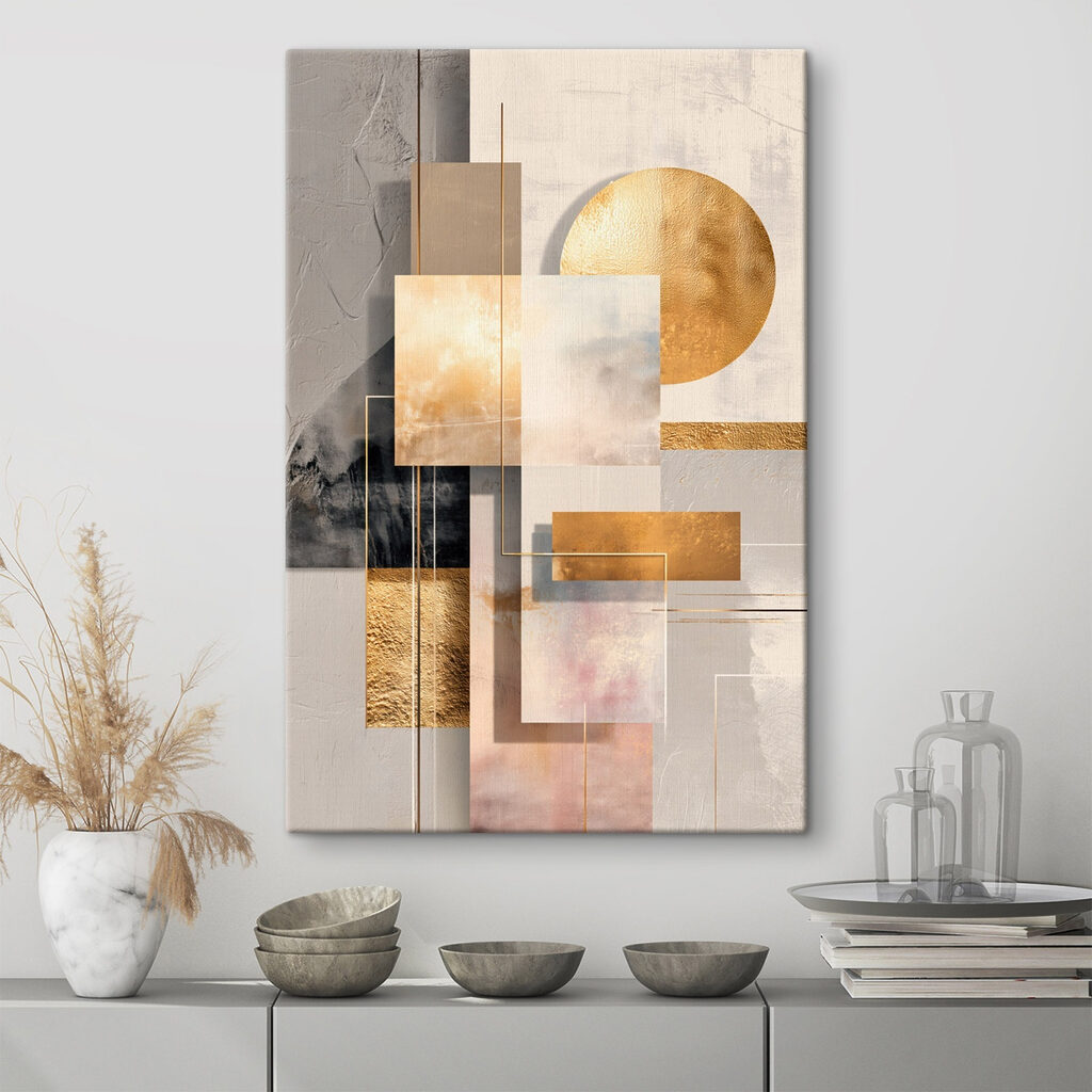 Lua dourada em pastel — interior 1