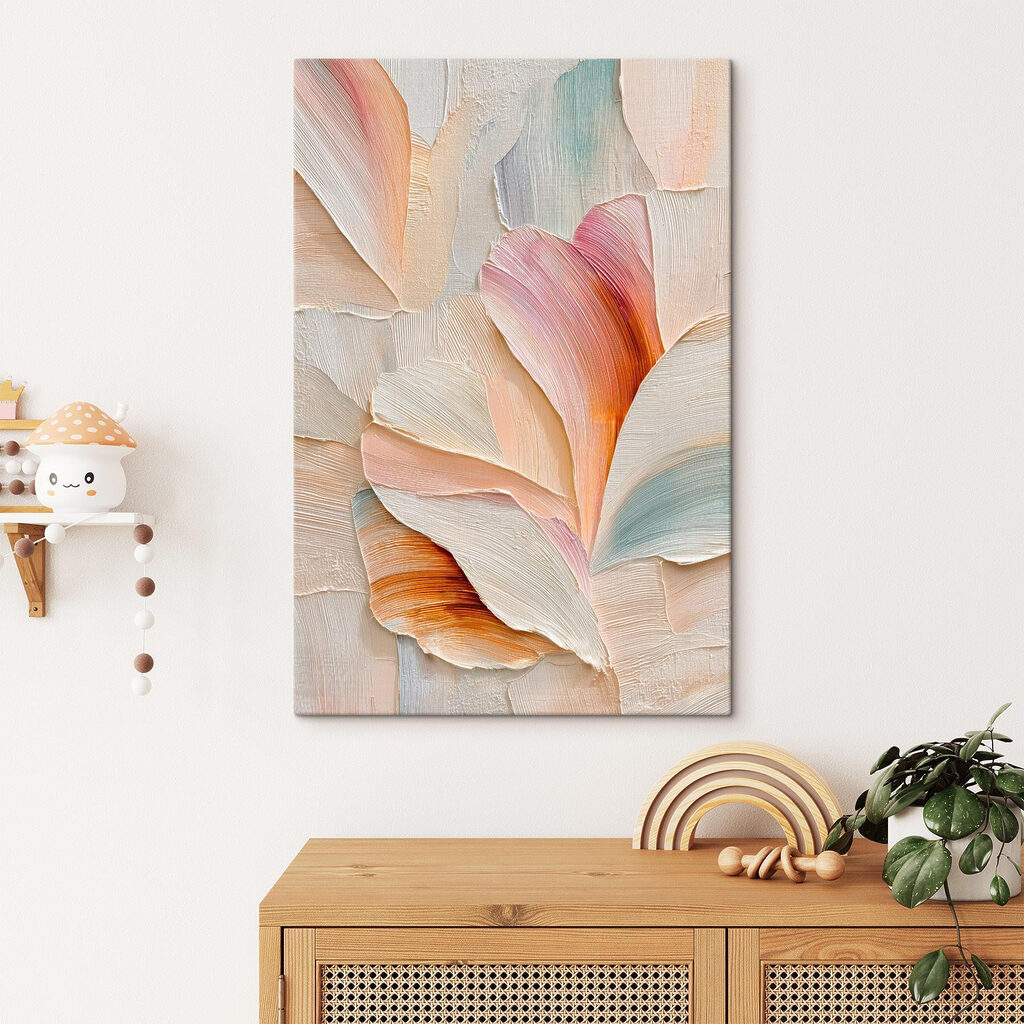 Pregas cor-de-rosa sobre creme — interior 2