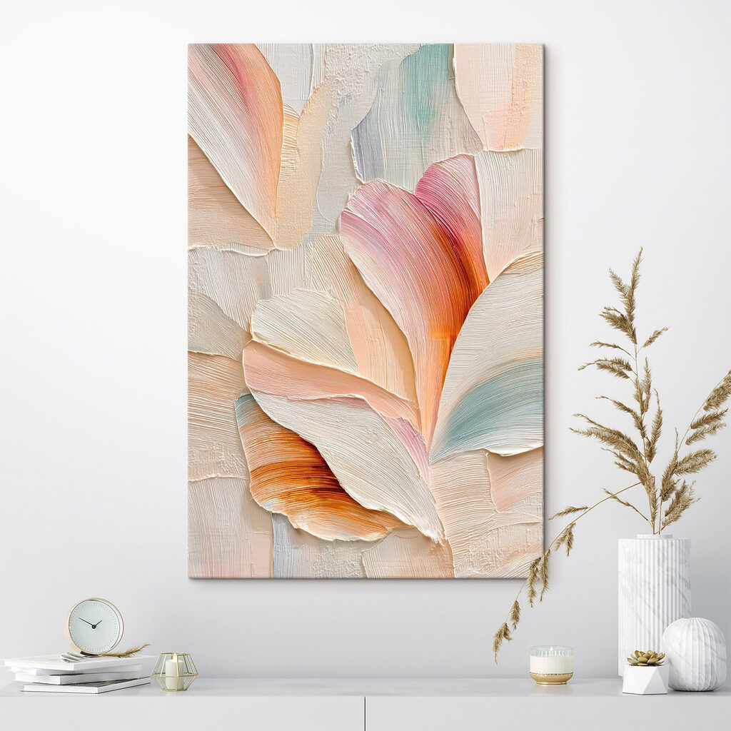 Pregas cor-de-rosa sobre creme — interior 3