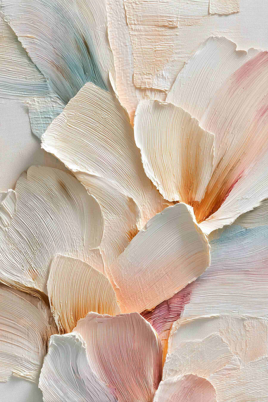 Pétalas creme em pastel — design completo