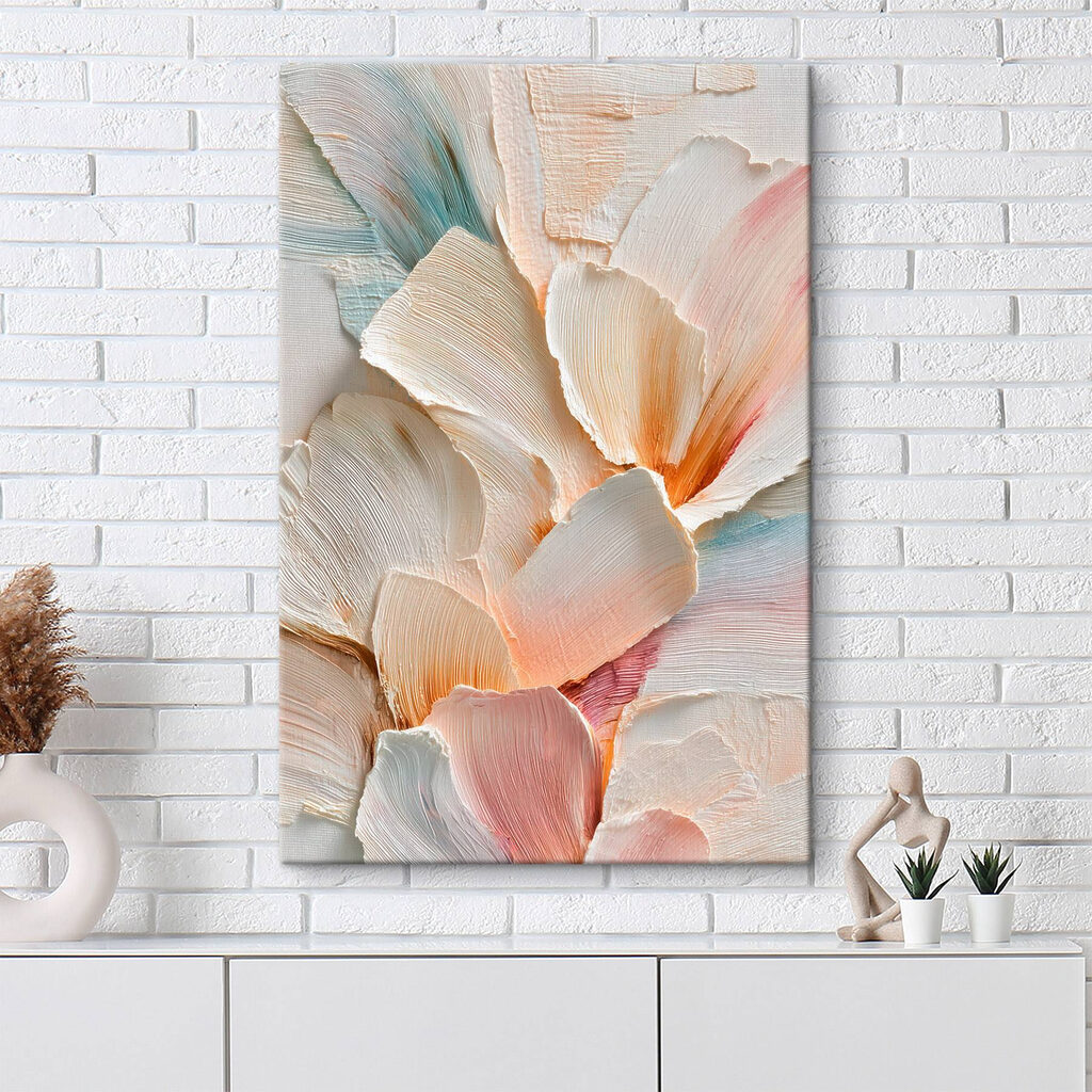 Pétalas creme em pastel — interior 3