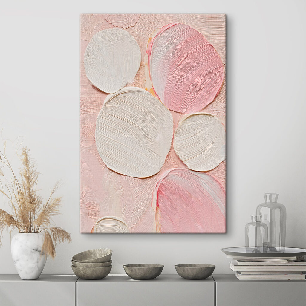 Ovais brancos sobre rosa — interior 2
