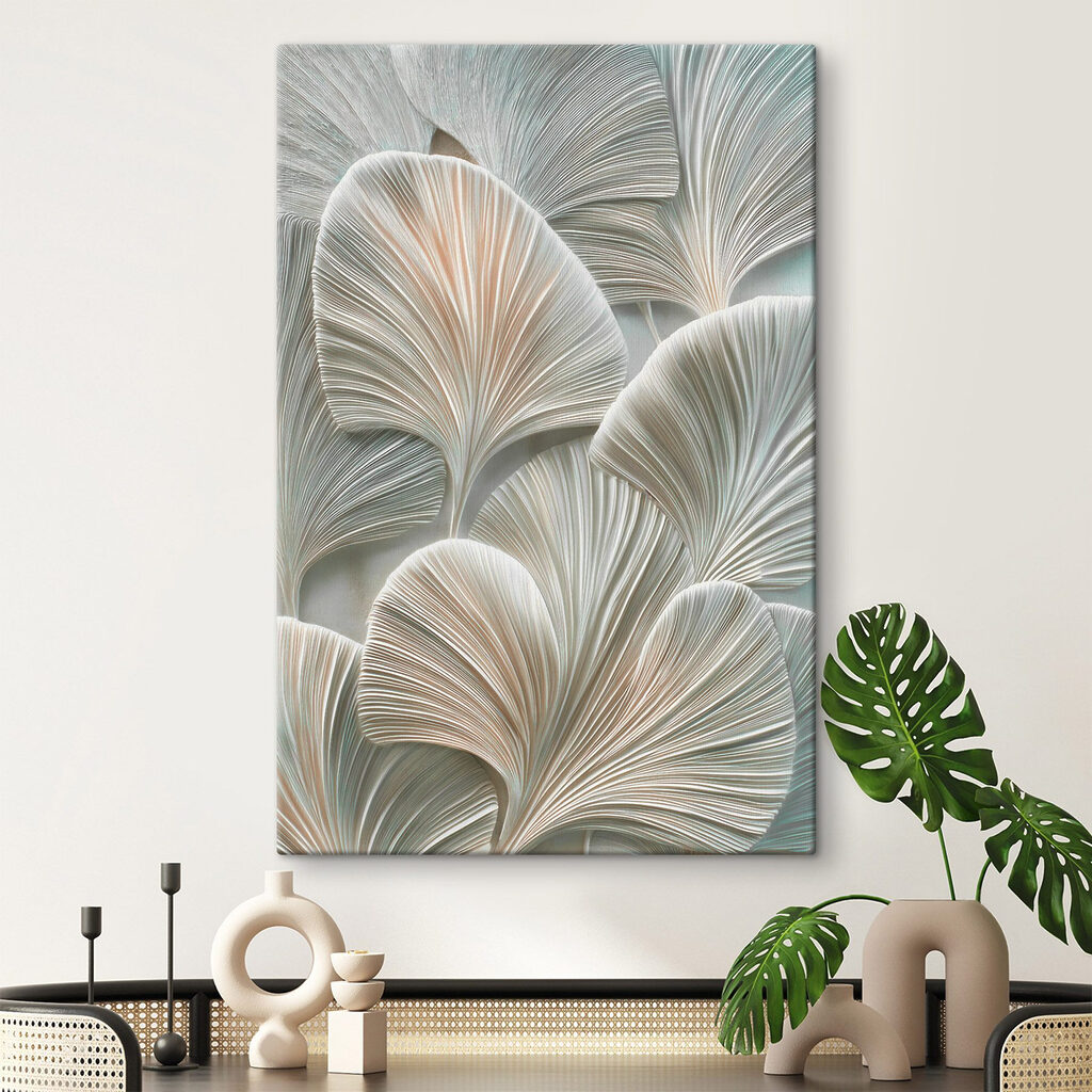 Leques grandes em verde — interior 2
