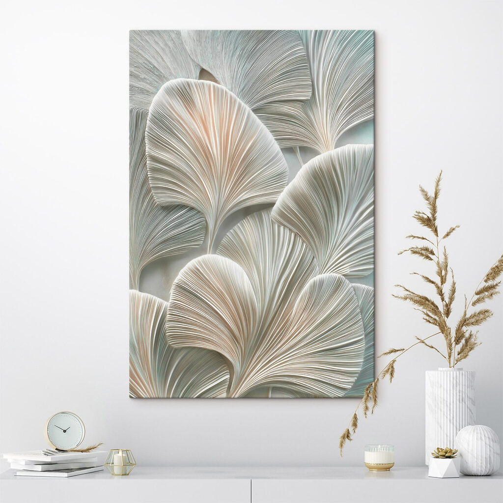 Leques grandes em verde — interior 3