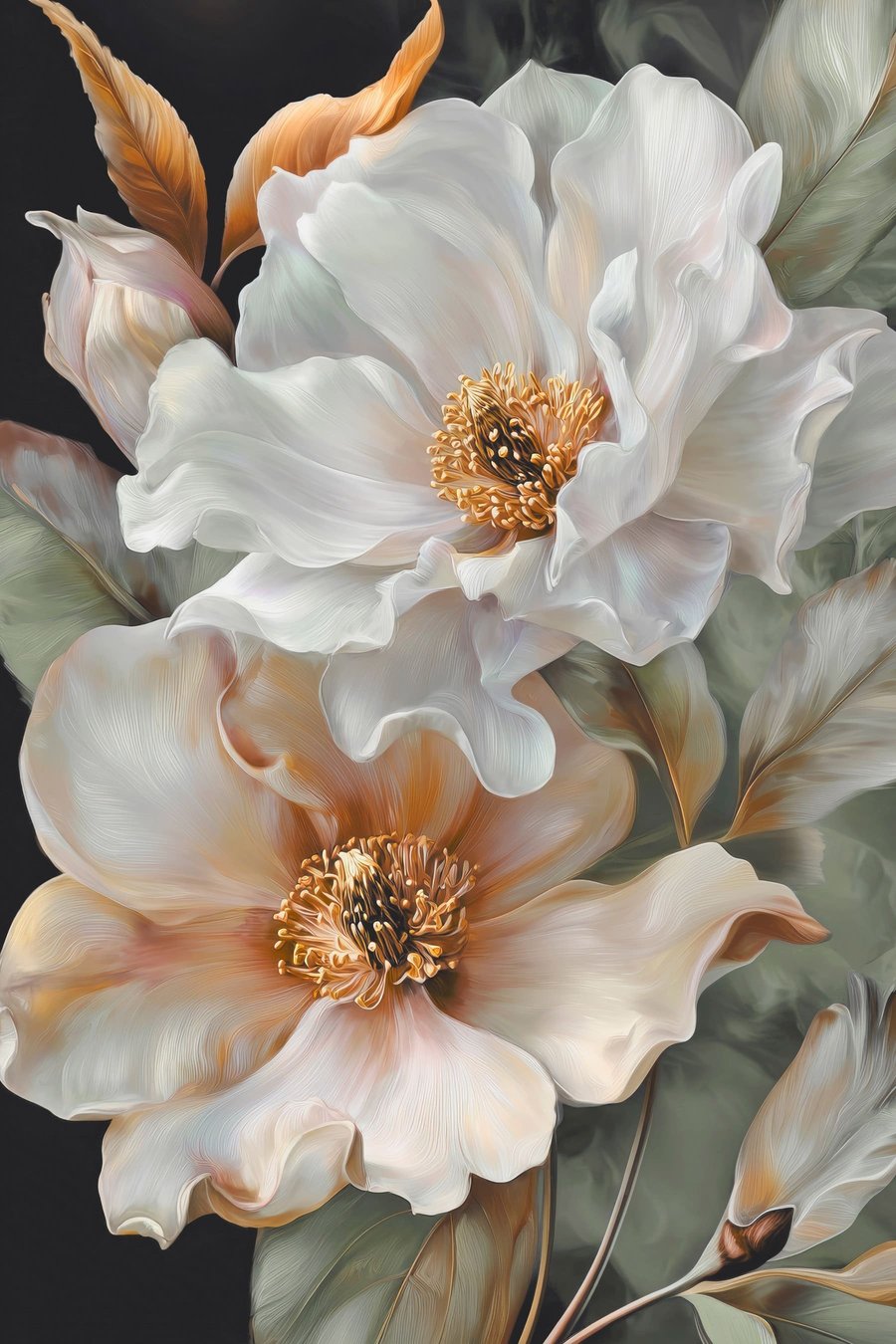Flores grandes — design completo