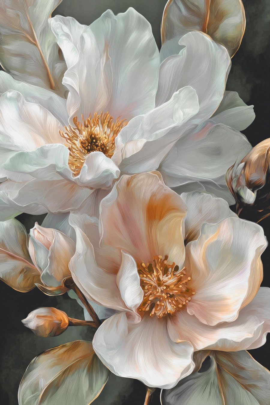 Flores grandes — design completo