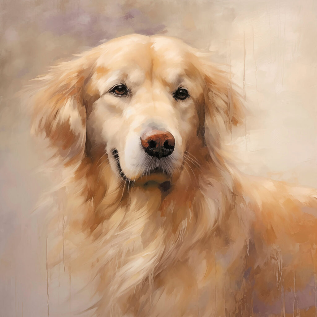 Cão golden retriever — design completo