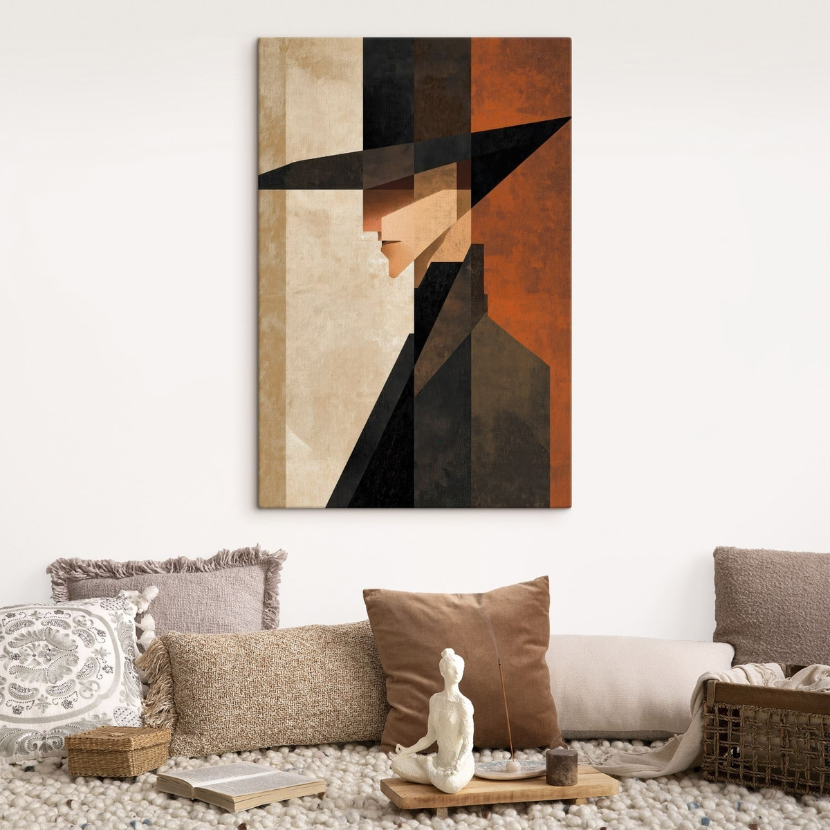 Retrato geométrico abstrato — interior 2