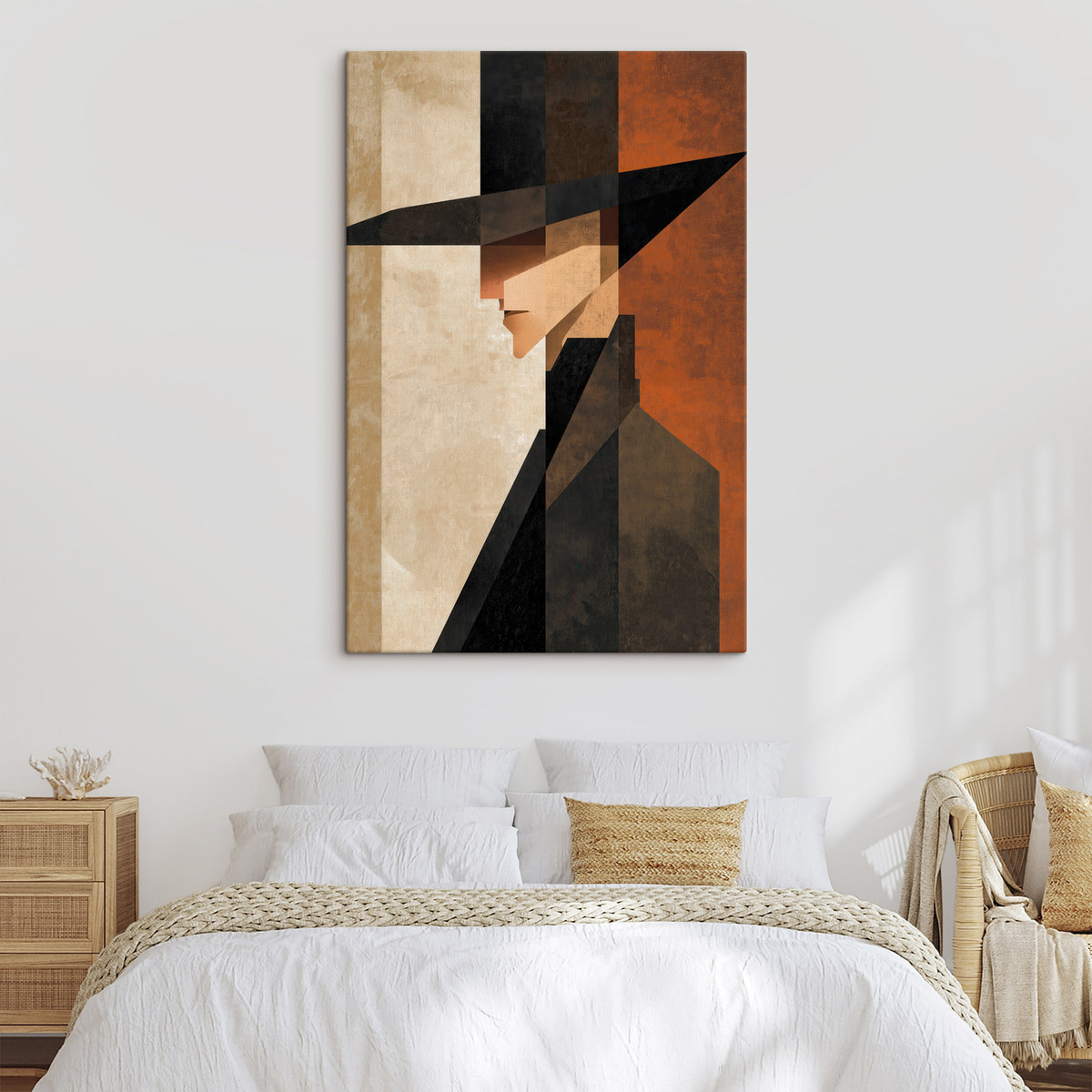Retrato geométrico abstrato — interior 1