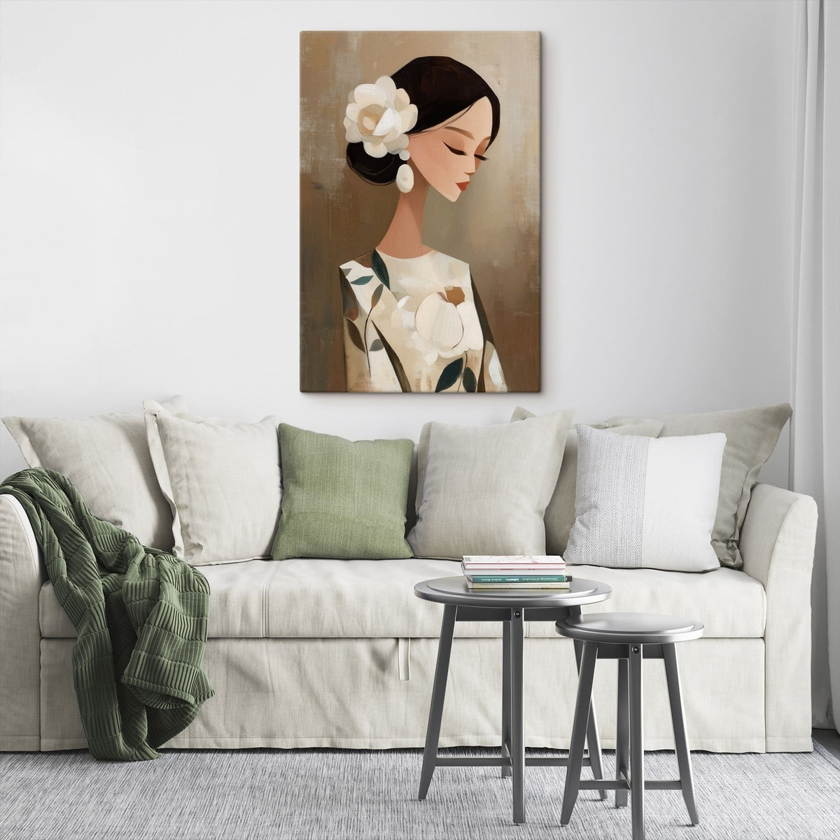 Menina com flores — interior 1