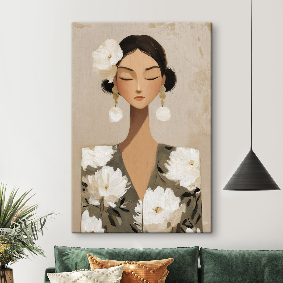 Menina com flores — interior 1
