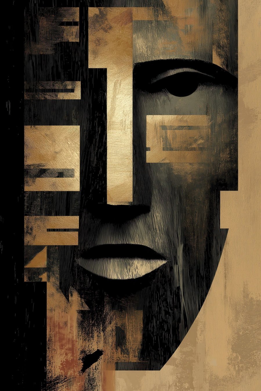 Rosto abstrato — design completo