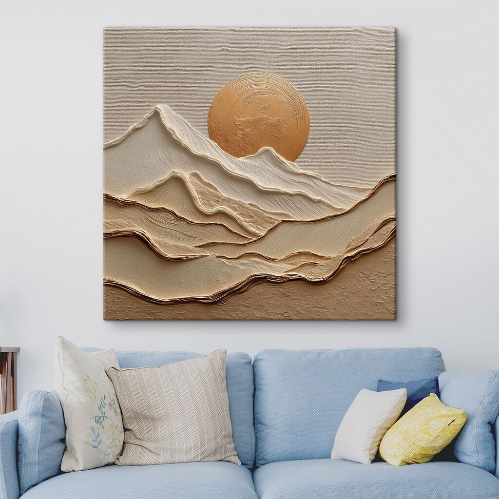 Sol dourado sobre camadas — interior 1
