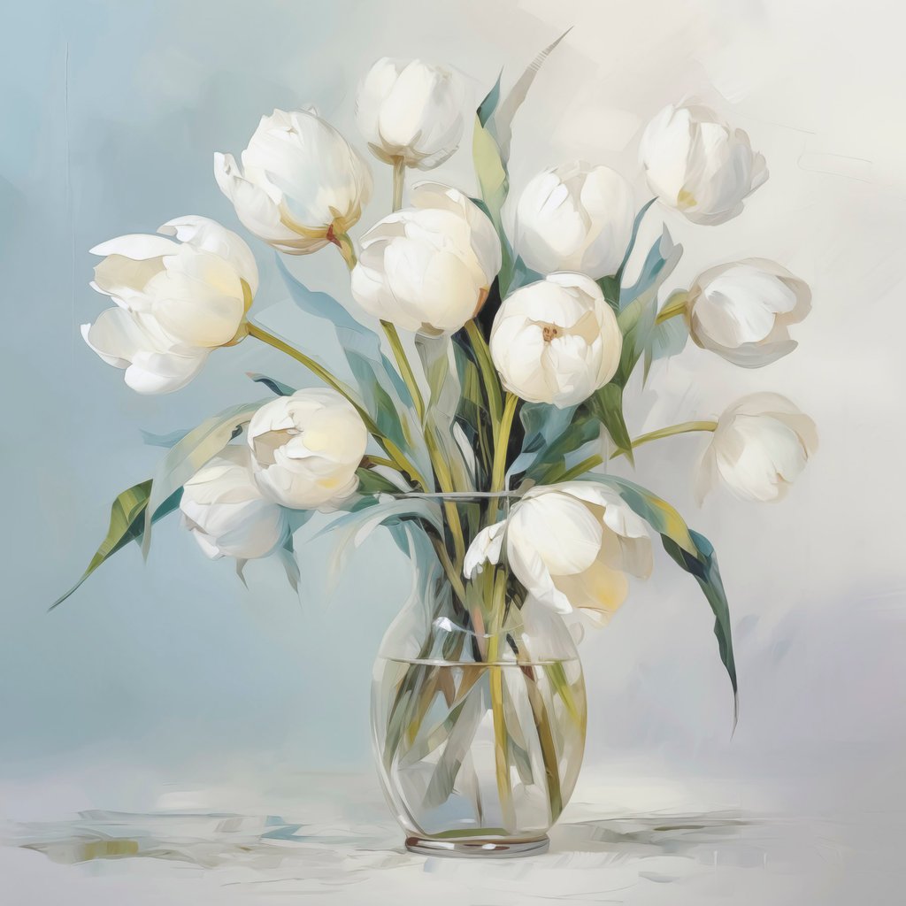 Tulipas num vaso — design completo