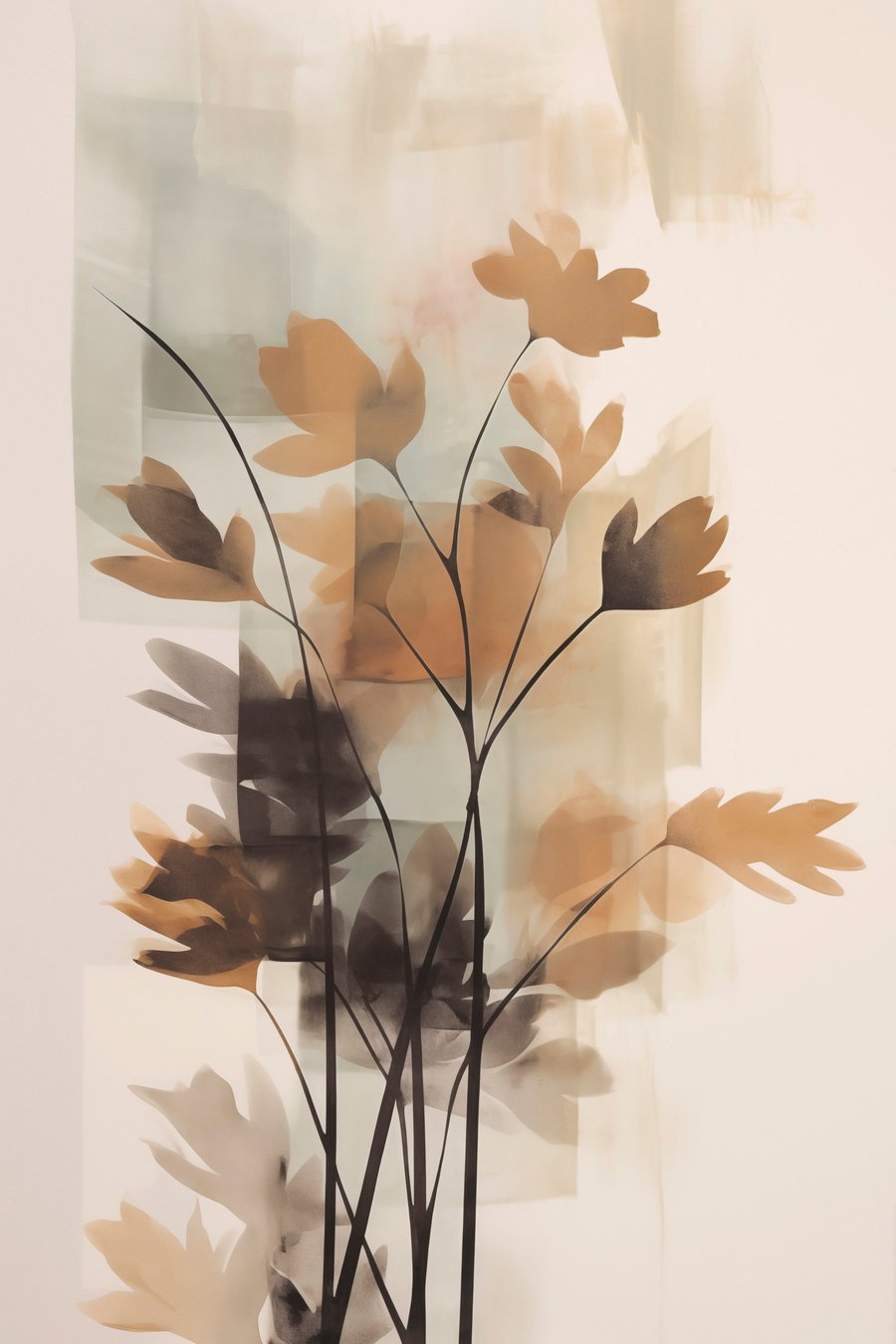 Vegetação abstrata — design completo
