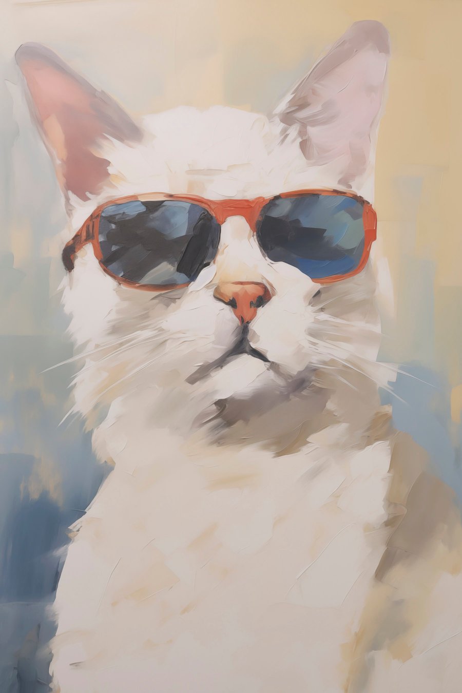 Gato de óculos — design completo