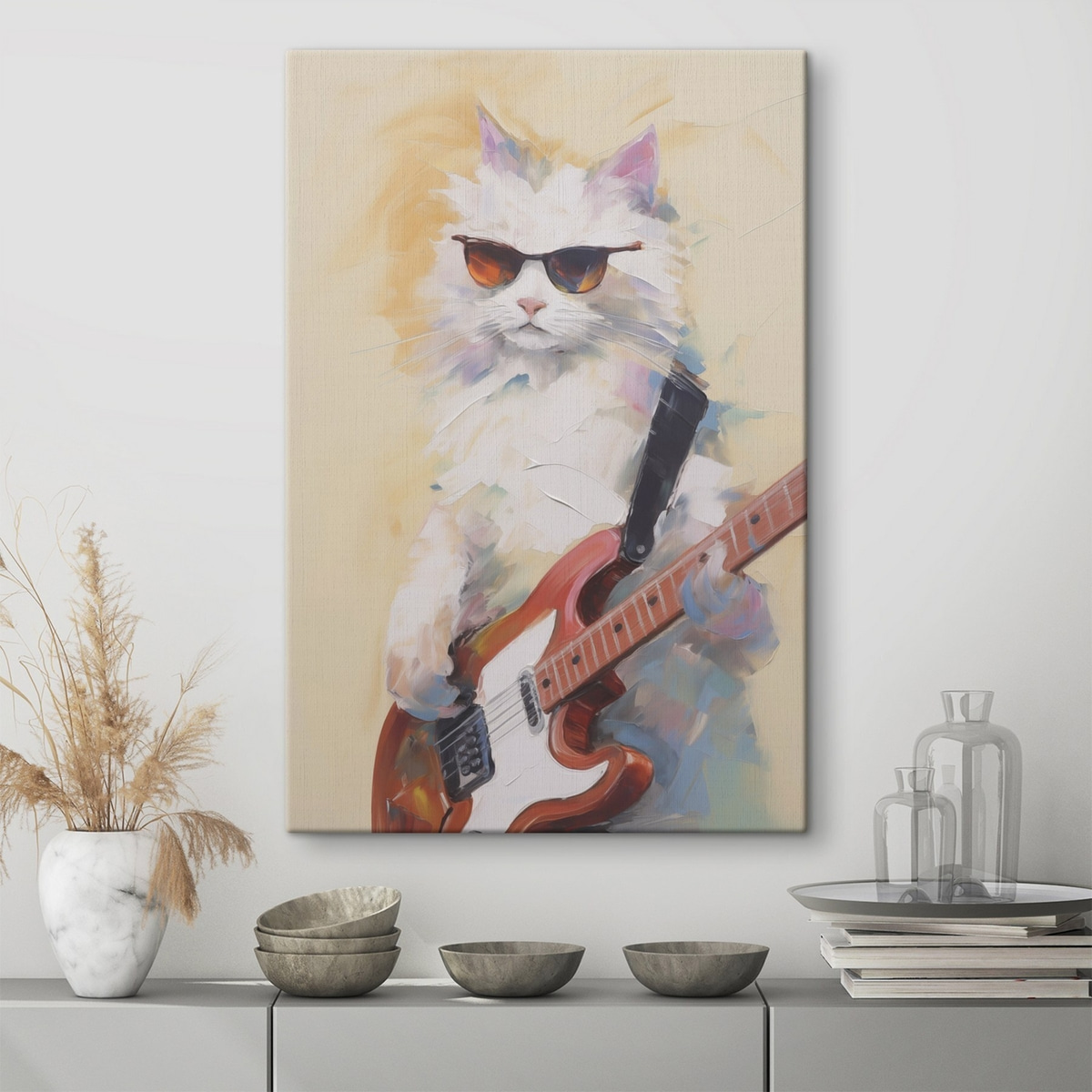 Gato com guitarra — interior 2