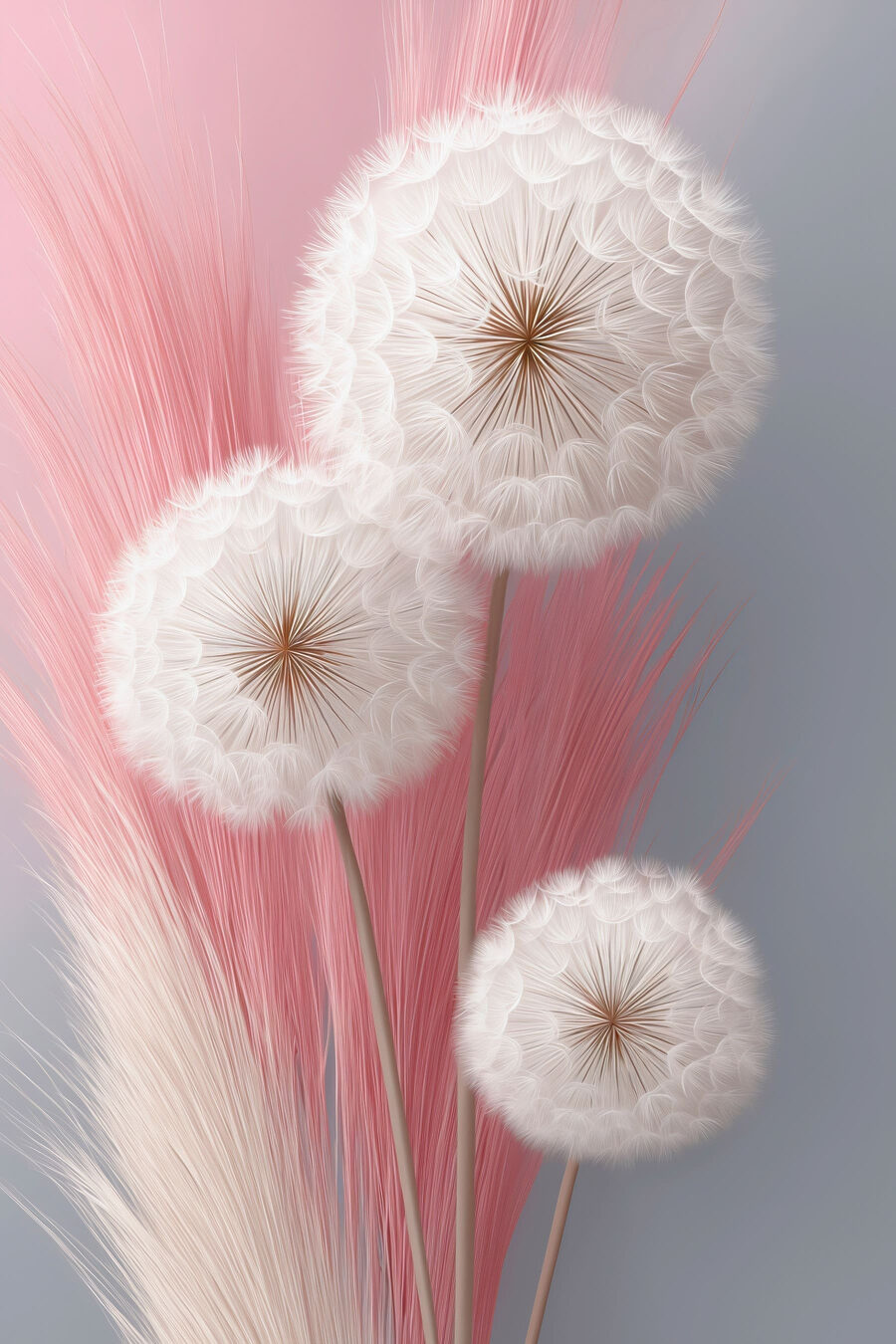 Flores fofas em rosa — design completo