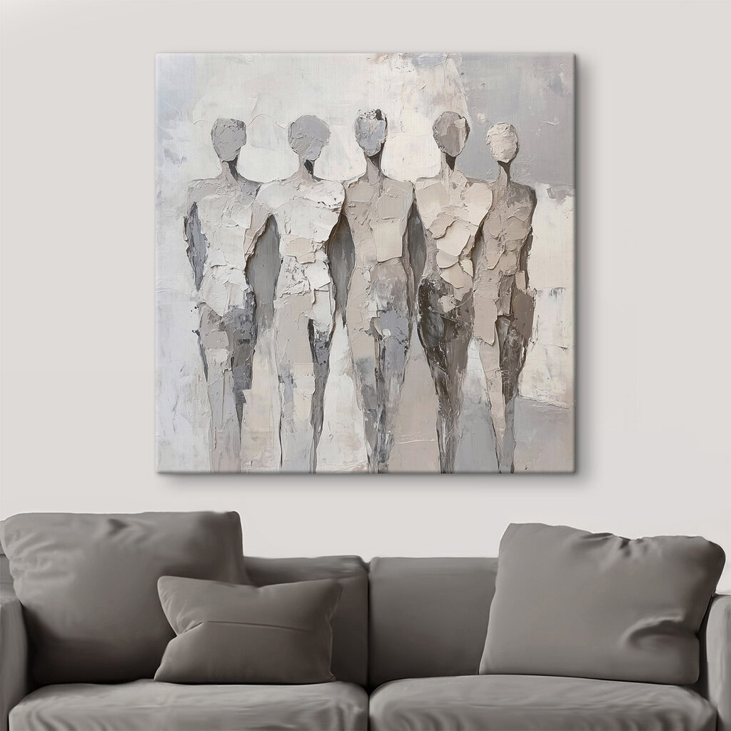 Figuras em cinzento — interior 3