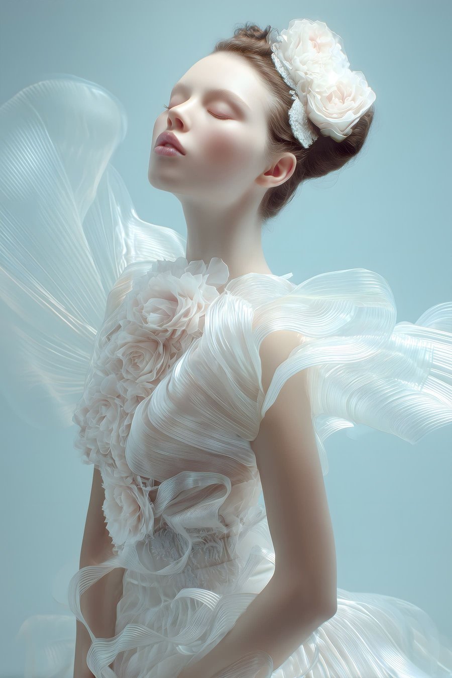 Menina de vestido branco — design completo