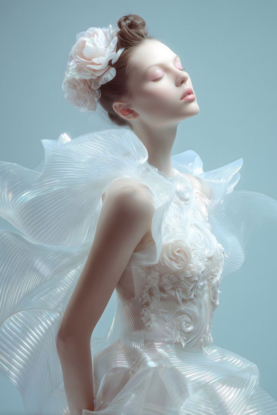 Menina de vestido branco — design completo