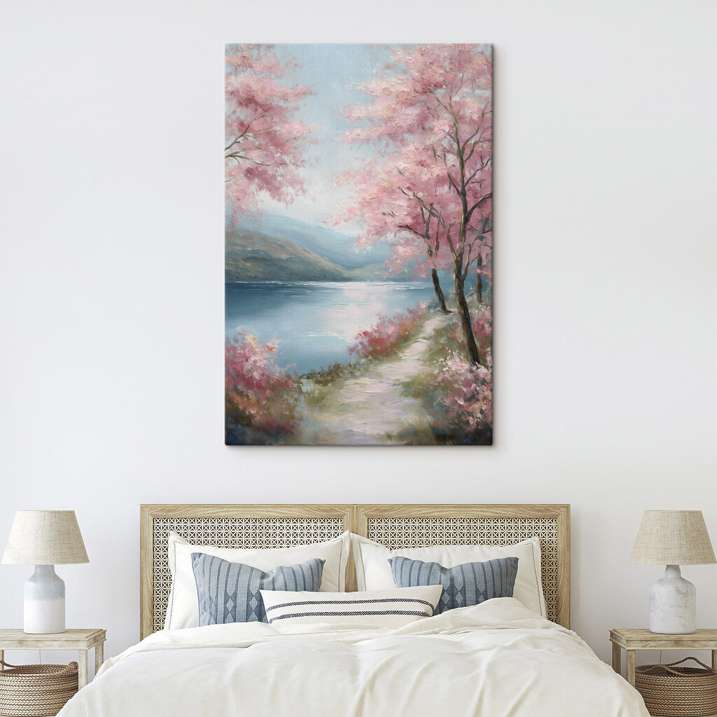 Árvores rosa à beira-água — interior 2