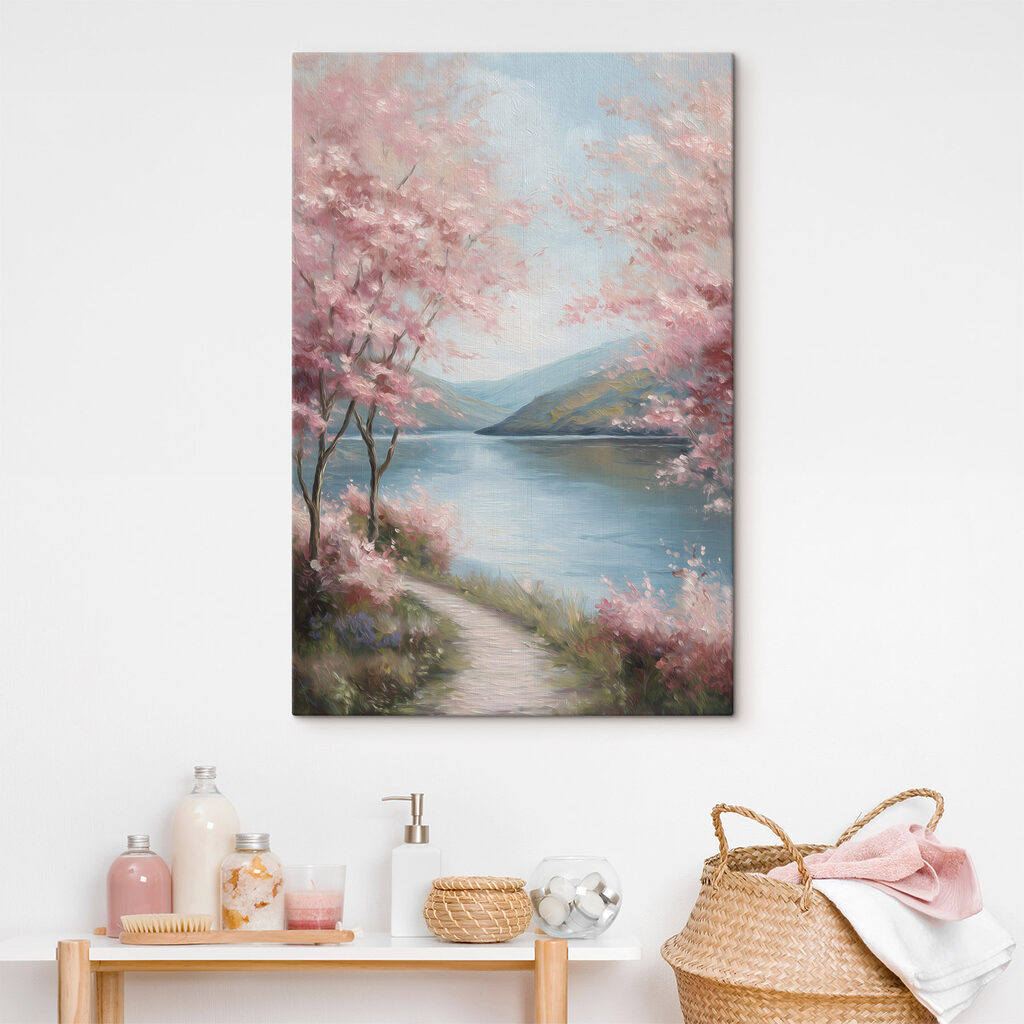 Margem rosa e azul — interior 1