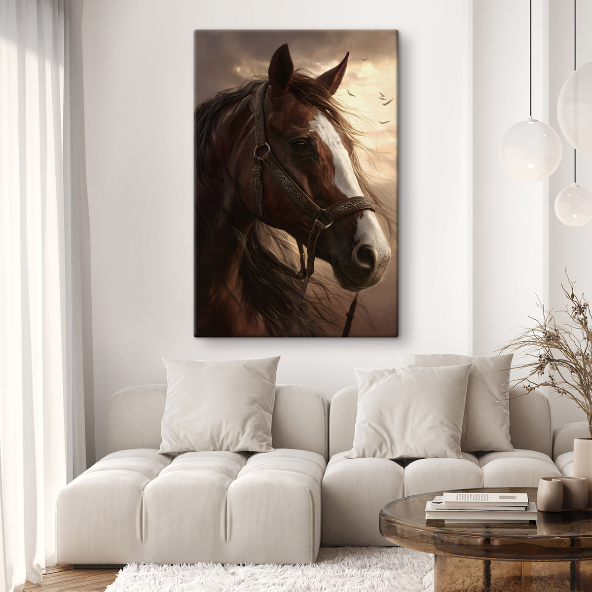 Retrato de cavalo castanho — interior 2
