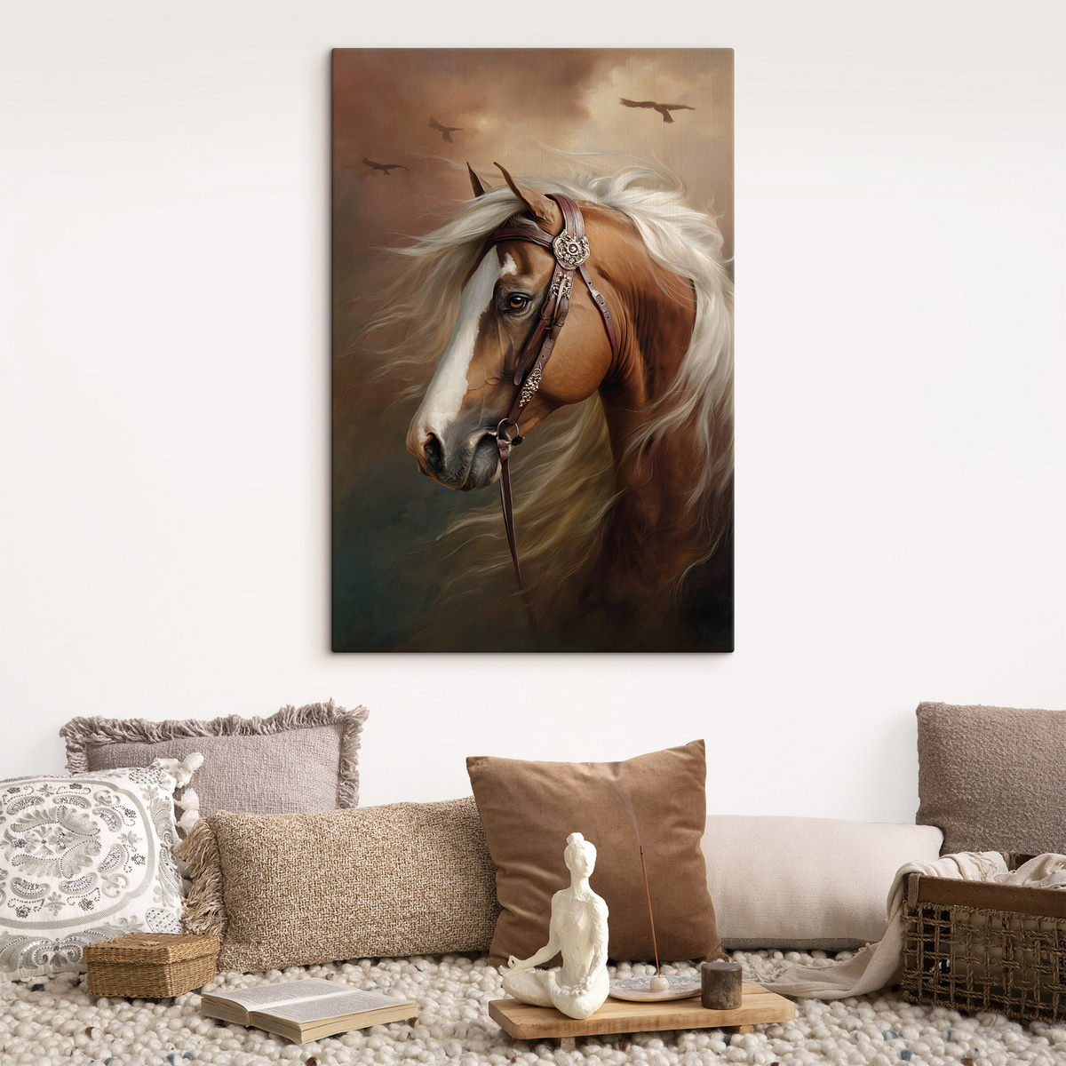 Retrato de cavalo vermelho — interior 2