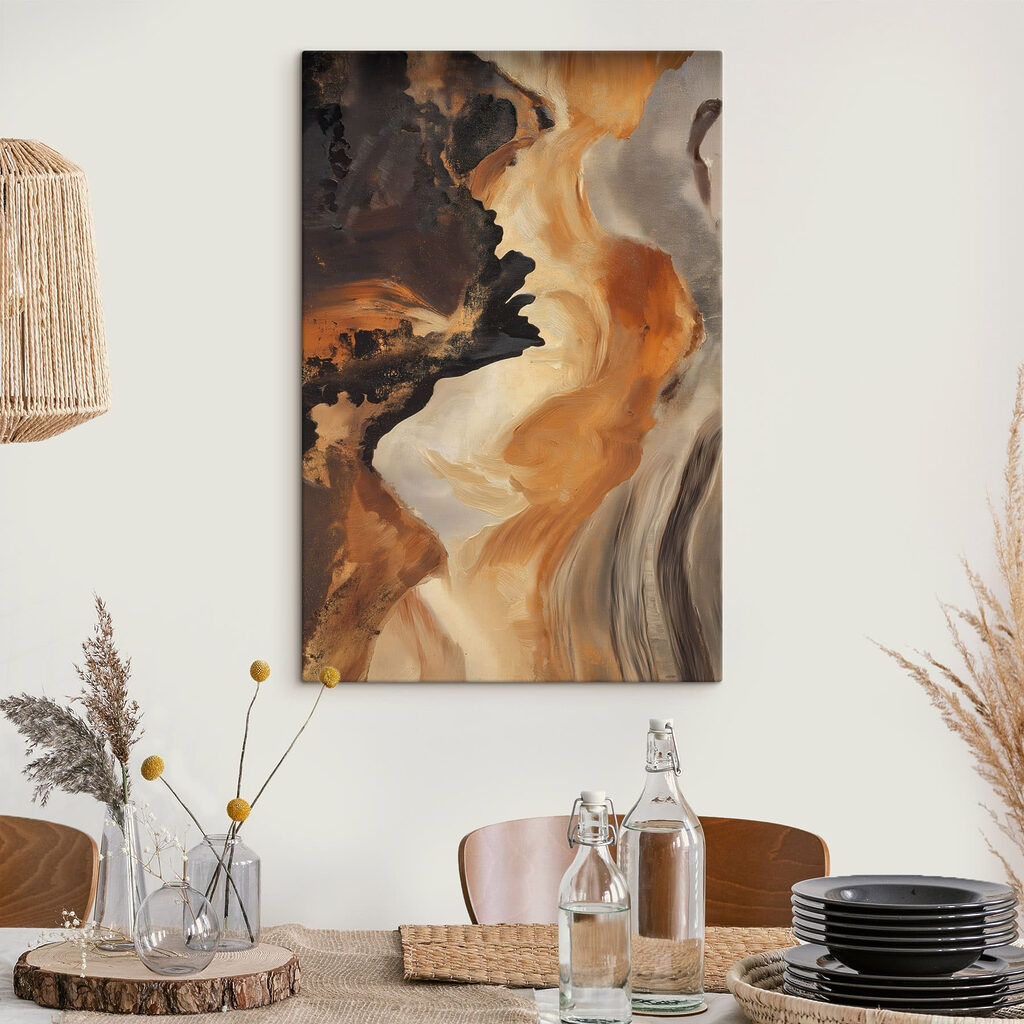 Formas fluidas em caramelo — interior 1