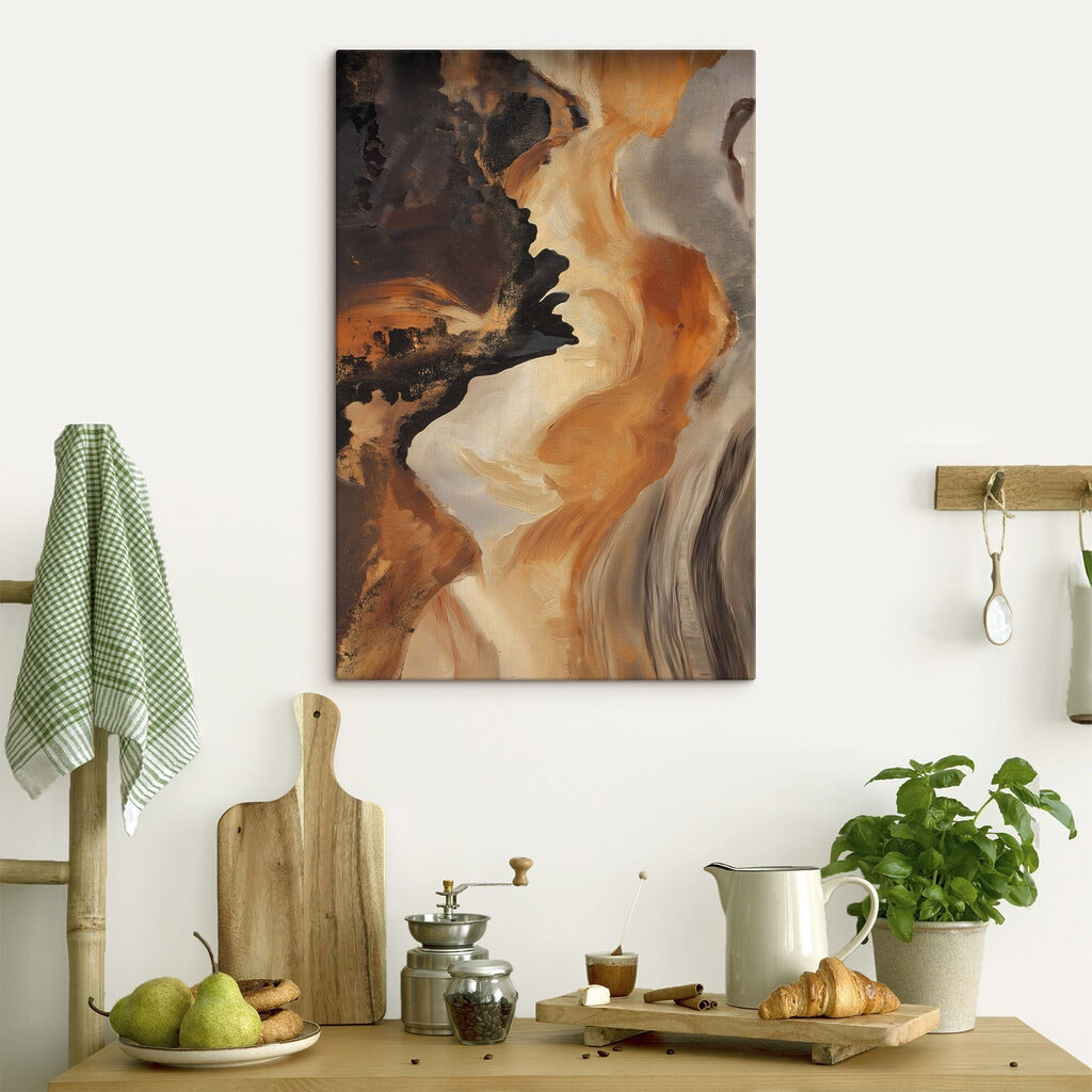 Formas fluidas em caramelo — interior 2