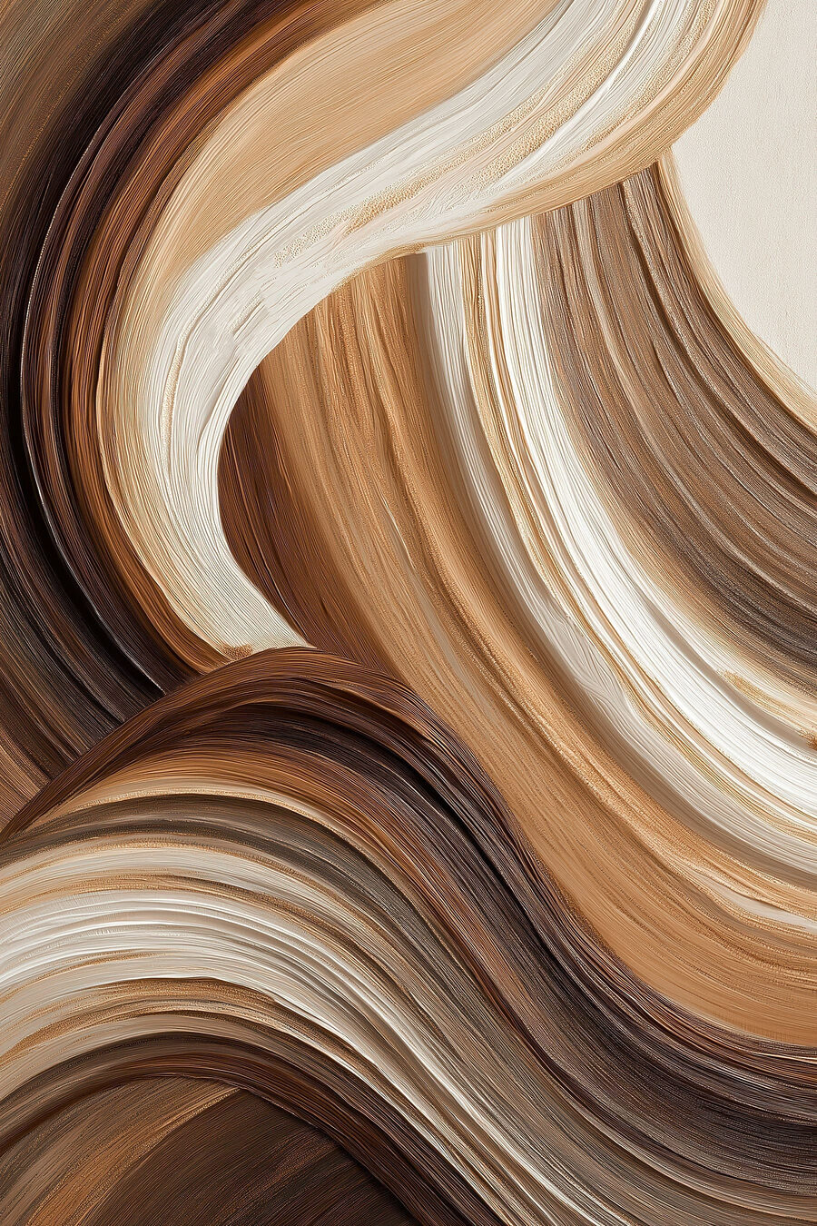 Ondas castanhas e luz — design completo