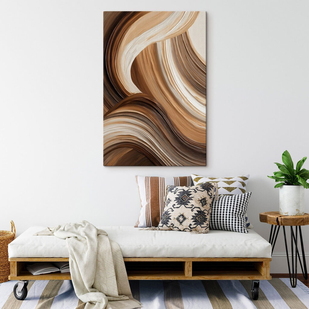 Ondas castanhas e luz — interior 1