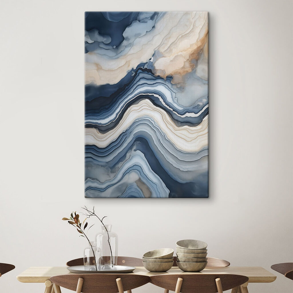 Camadas azuis com areia — interior 1