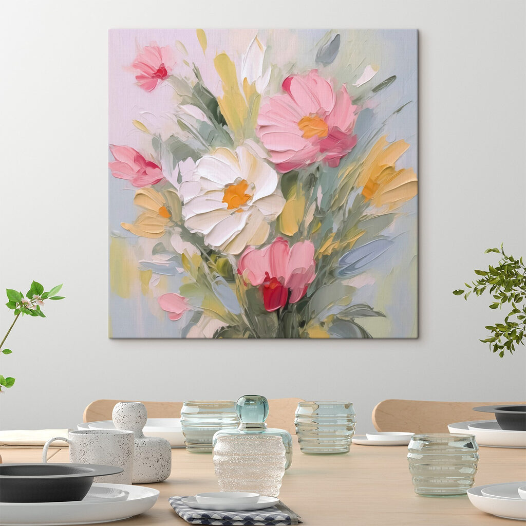 Ramo pastel com botões — interior 1