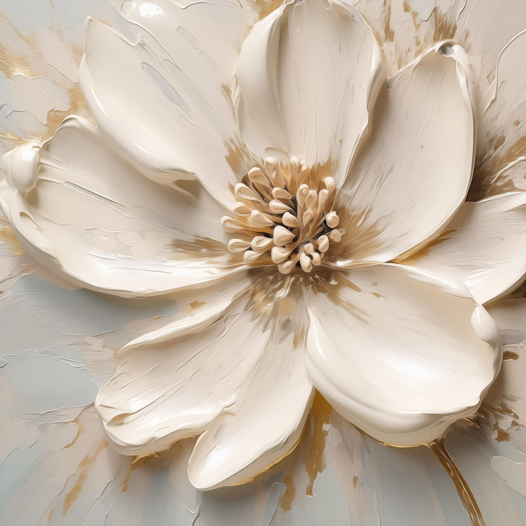Flor de pétalas largas — design completo