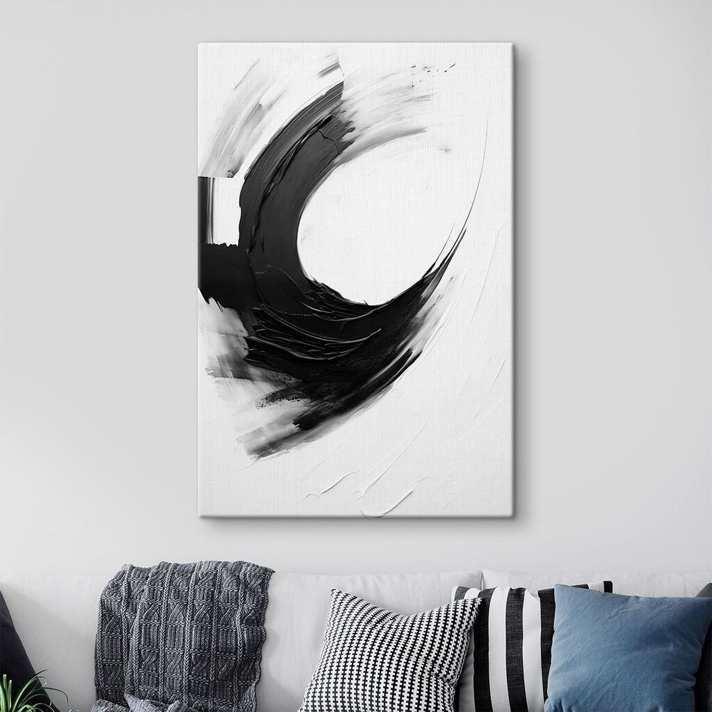 Círculo preto de pincel — interior 1